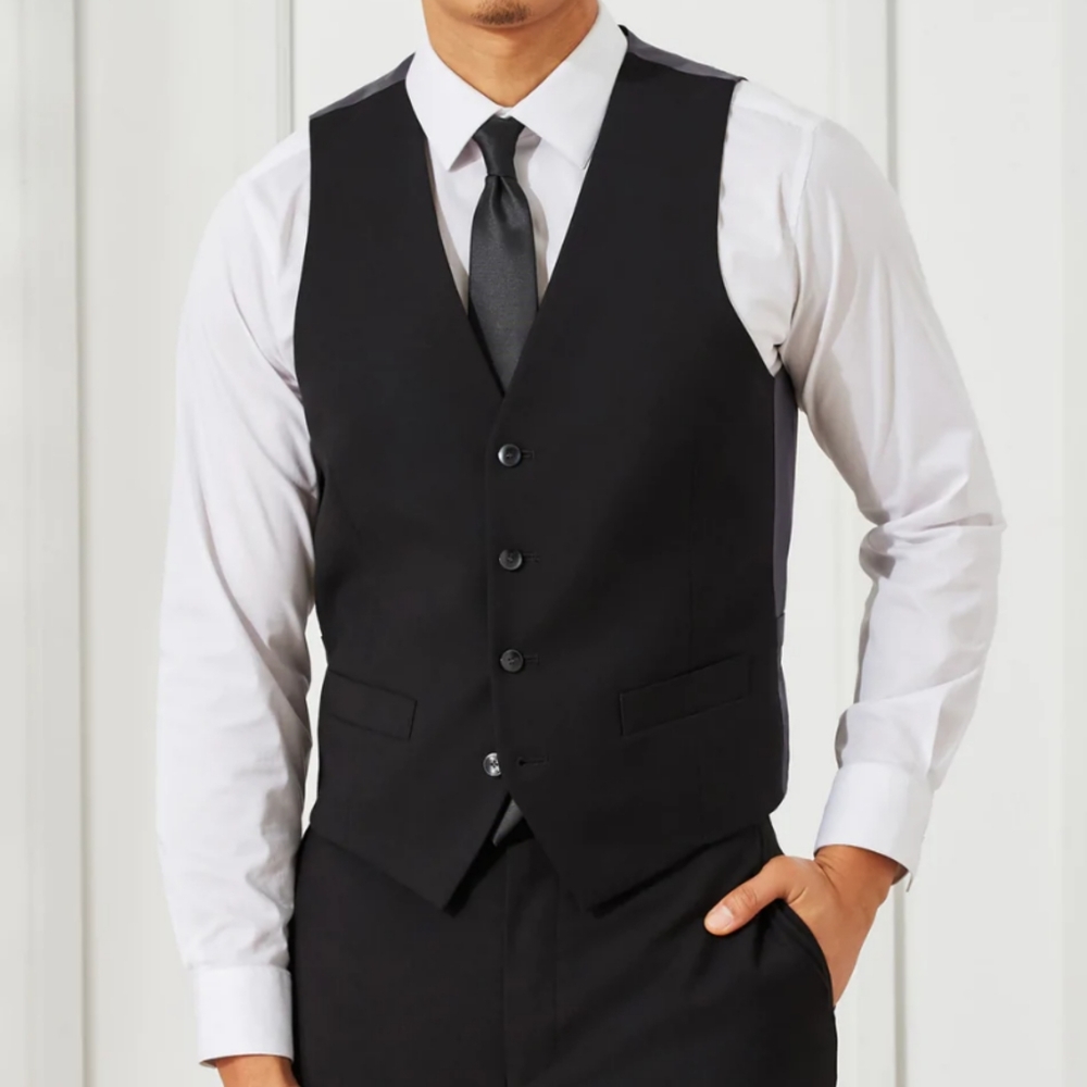 Bellissimo | Modern Fit Signature Black Suit Vest